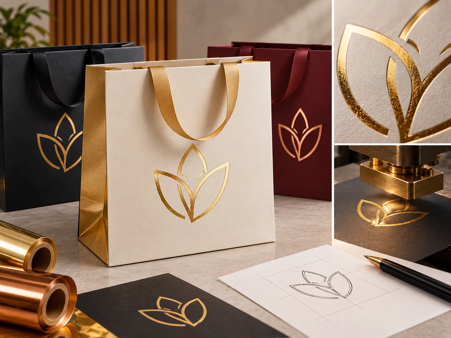 Sacolas Personalizadas com Hot Stamping